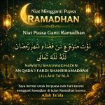 niat mengganti puasa ramadhan