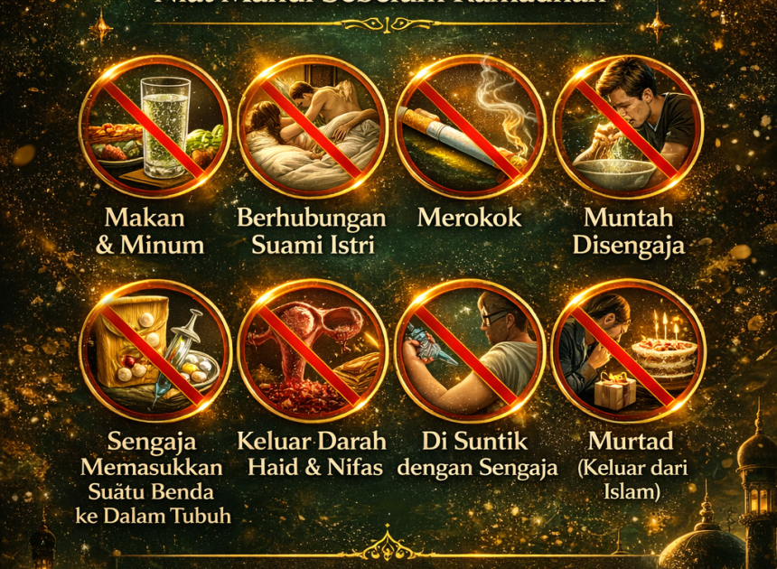 Larangan Yang Membatalkan Bulan Puasa Ramadhan